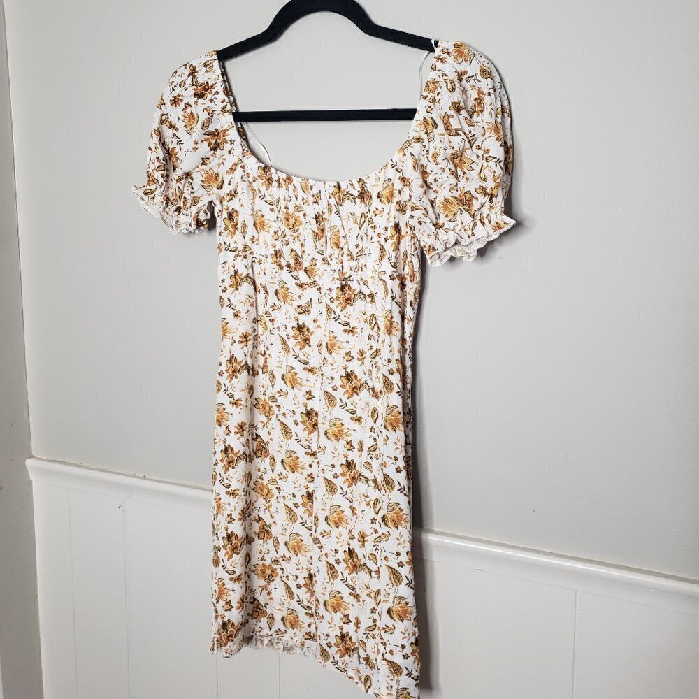 SKYLAR MADISON Telluride Autumn Foliage Floral Mini Dress